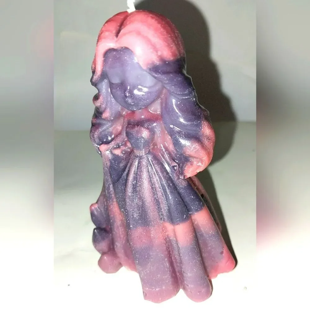 Hand crafted limited edition whimsical princess candle